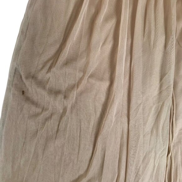 Vintage Y2K Strapless Tan Fairycore Boho High Low Flowy Midi Sun Dress / Small - Picture 5 of 8